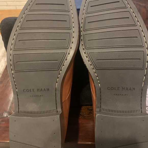 Cole Haan Men's Tan Leather Derbys - Picture 2 of 7